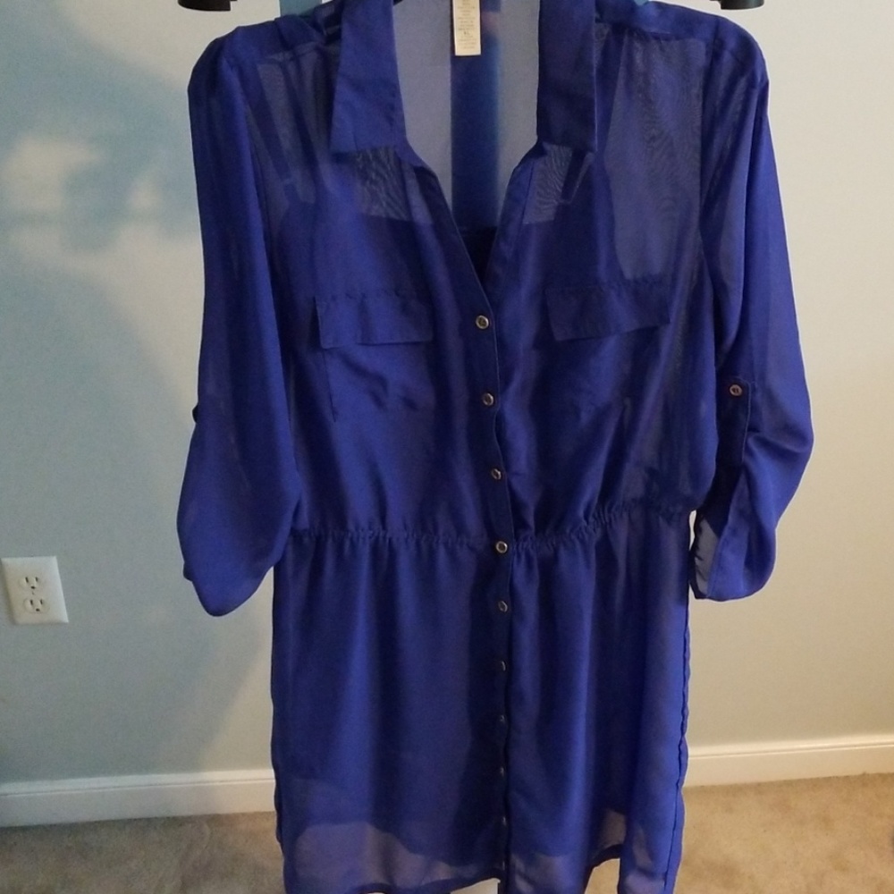 Charlotte Russe purple shirtdress